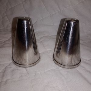 Mid Century Modern Stainless Steel Japan Salt And Pepper Shakers